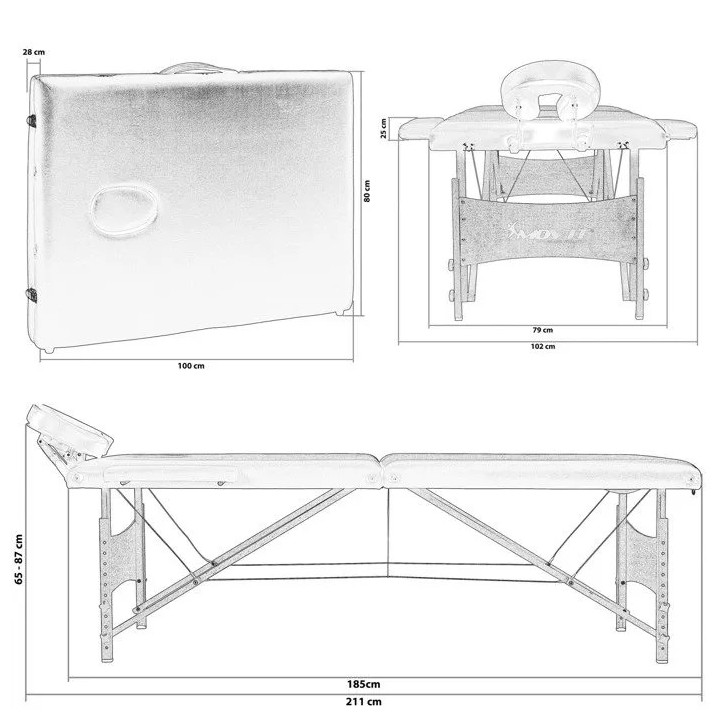 Table de massage_lit de massage en bois professionnelle-table de ma...