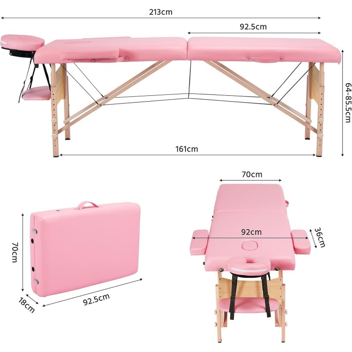 Table de massage_lit de massage en bois professionnelle-table de ma...