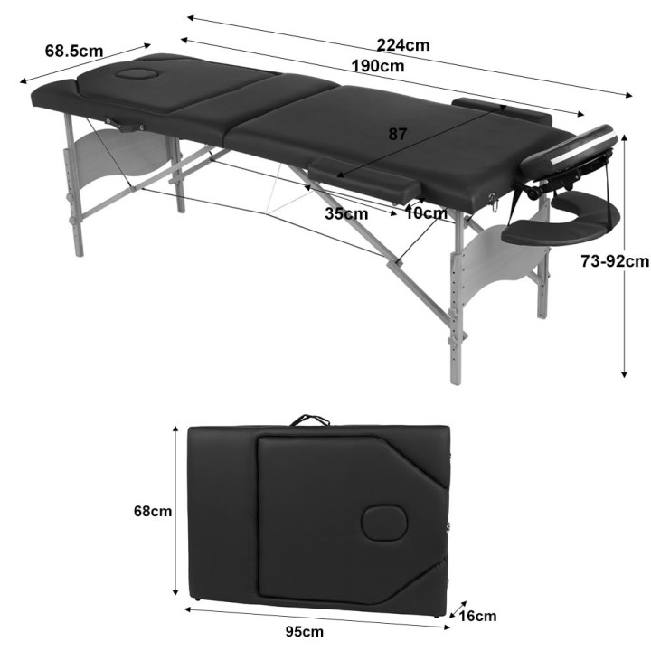 Table de massage_lit de massage en bois professionnelle-table de ma...