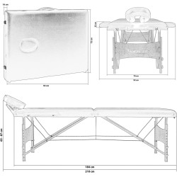 Table de massage_lit de massage en bois professionnelle-table de ma...