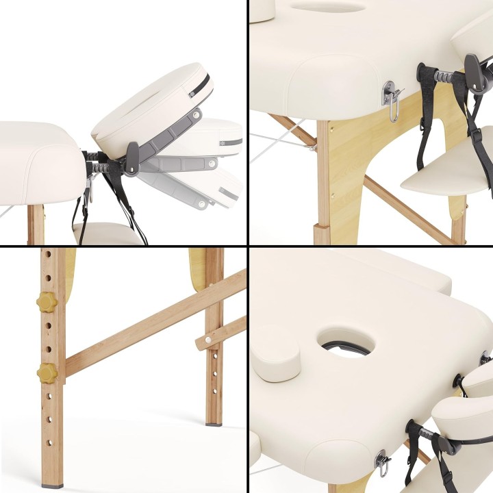 Table de massage_lit de massage en bois professionnelle-table de ma...