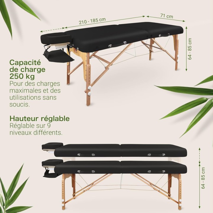 Table de massage_lit de massage en bois professionnelle-table de ma...