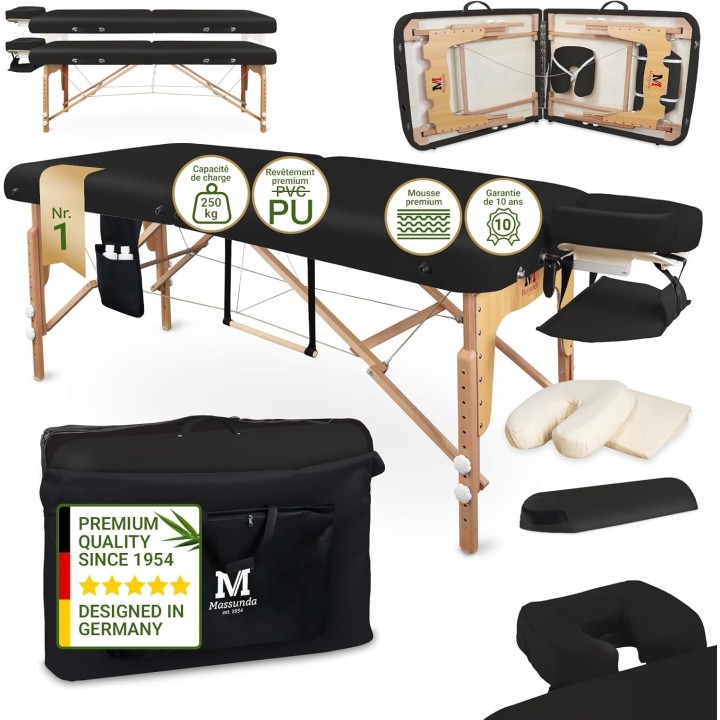 Table de massage_lit de massage en bois professionnelle-table de ma...