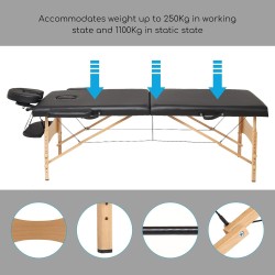 Table de massage_lit de massage en bois professionnelle-table de ma...