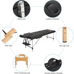 Table de massage_lit de massage en bois professionnelle-table de ma...